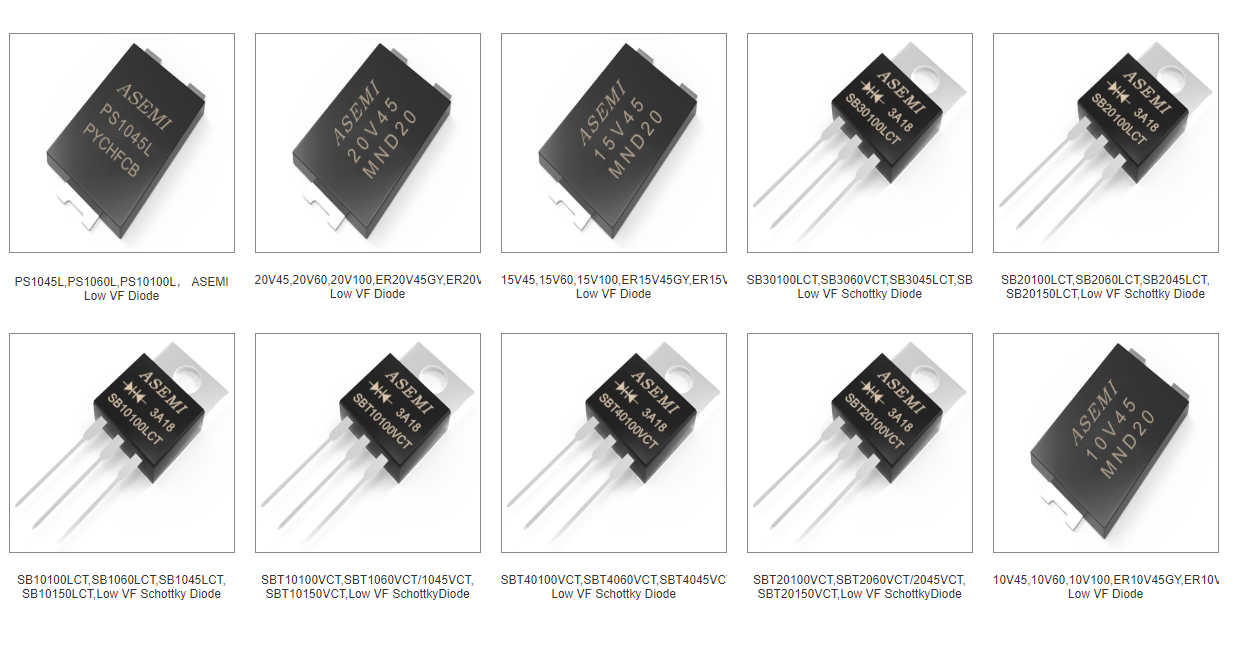 ASEMI low vf Schottky diodes occupy the power market.1